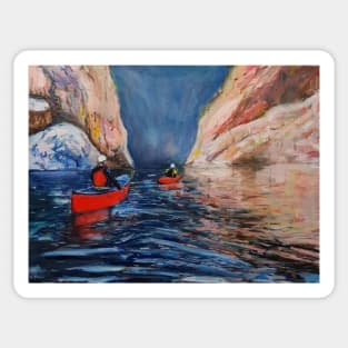 Red Canoes Sticker